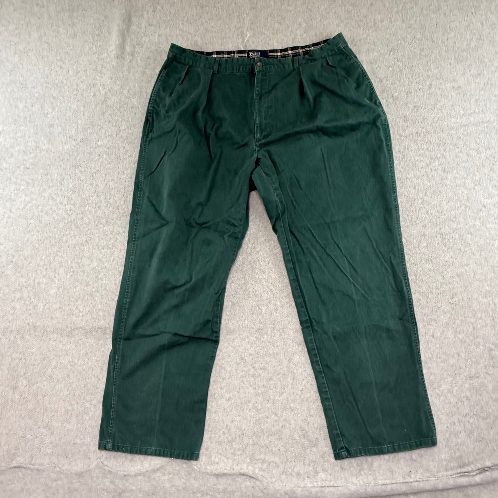 Polo Ralph Lauren Pleated Chino Classic Golf Pants Mens 40x30 Vintage Trousers